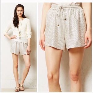 Anthropologie heartloom shimmer drawstring  paperbag shorts M